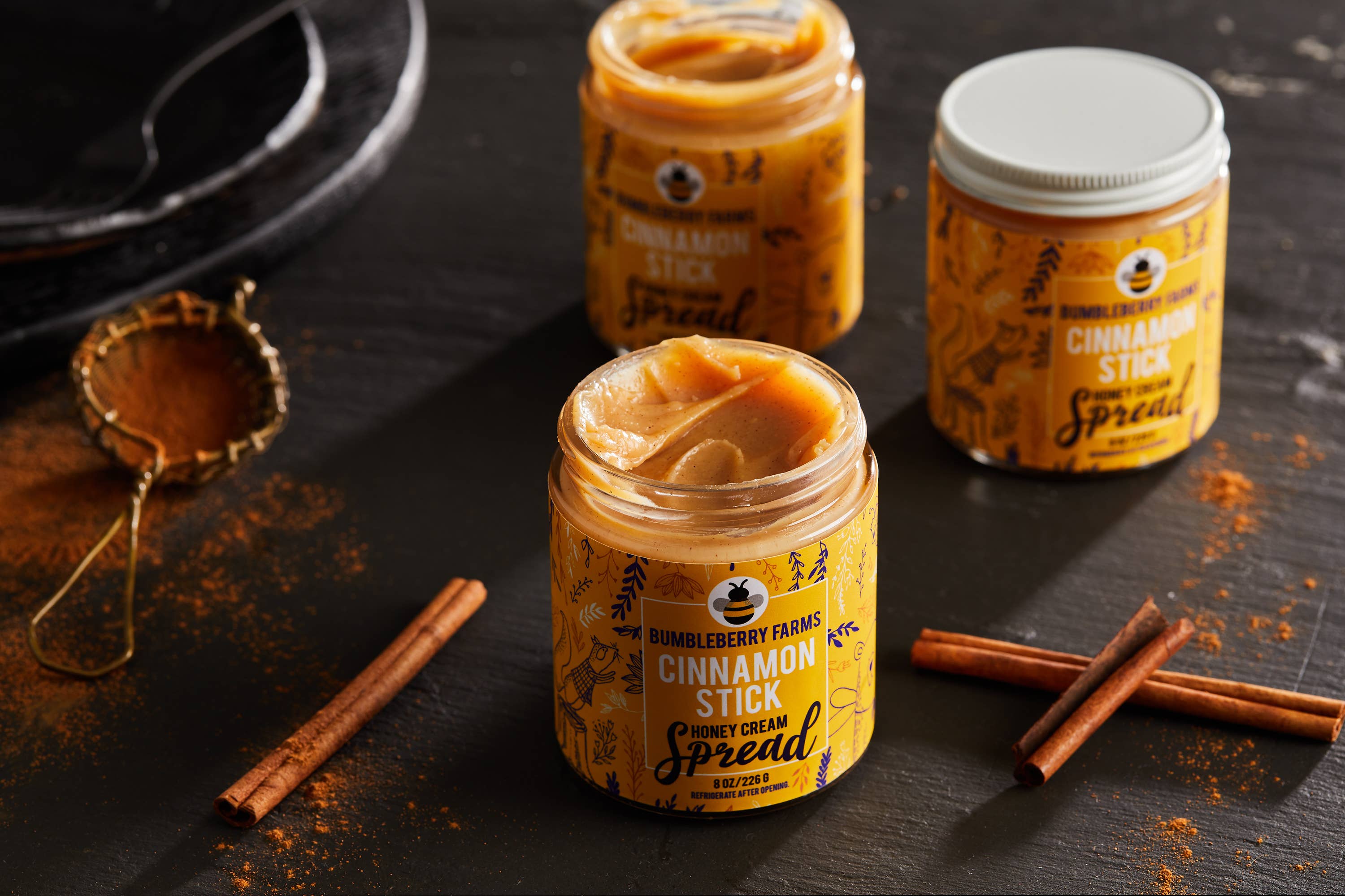 Bumbleberry Farms - Cinnamon Stick Honey Cream Spread - 8OZ - 0