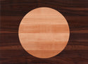 Cutting Board Art 31 showcased on a circular wooden surface, highlighting its durable and antimicrobial properties for optimal kitchen use.