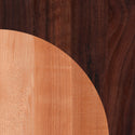 Cutting Board Art 31 features a close-up of its smooth wood grain, highlighting its durable, self-healing surface ideal for safe, stylish food preparation.