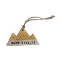 Mountain Bound Pottery - Customizable Mountain Ornaments- MADE TO ORDER: Green