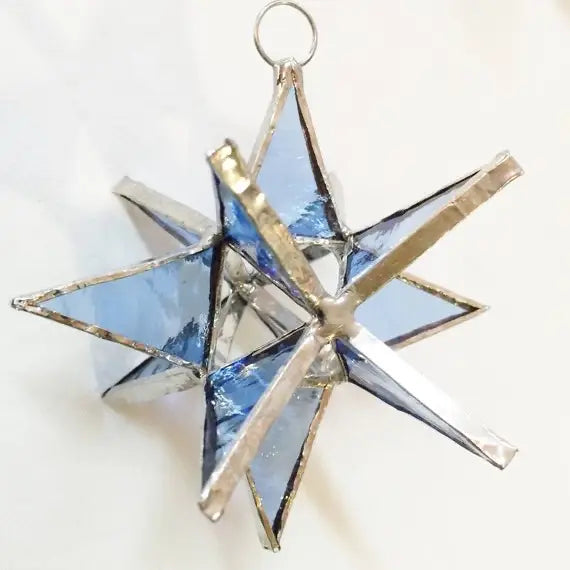 4 1/4 Inch - Stained Glass Moravian Star Handmade ornament