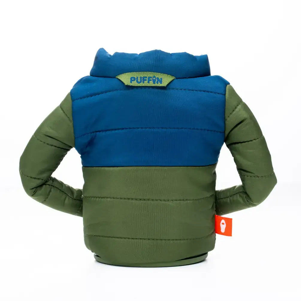 Puffin Drinkwear - The Puffy - Insulated Can Cooler - Olive Green & Sailor Blue
