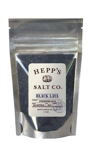 HEPP'S Salt Co. - Black Lava Sea Salt: 2.5 oz Jar