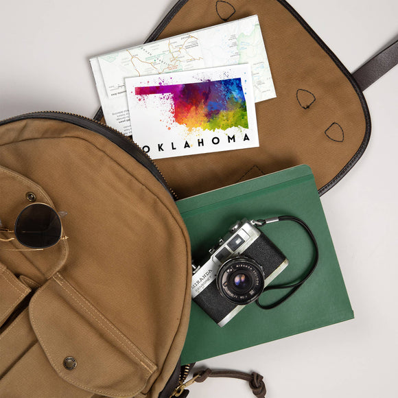 Lantern Press - PREMIUM POSTCARDS Oklahoma State Watercolor