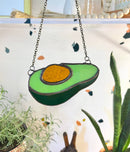 Samara Designs Studio - Stained Glass Avocado Suncatcher-1