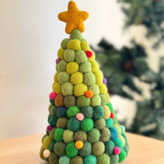 Deer Harbour Design - Felt Ball Christmas Tree: Green