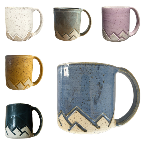 Mountain Bound Pottery - Mountain Mug- MADE TO ORDER: Blue