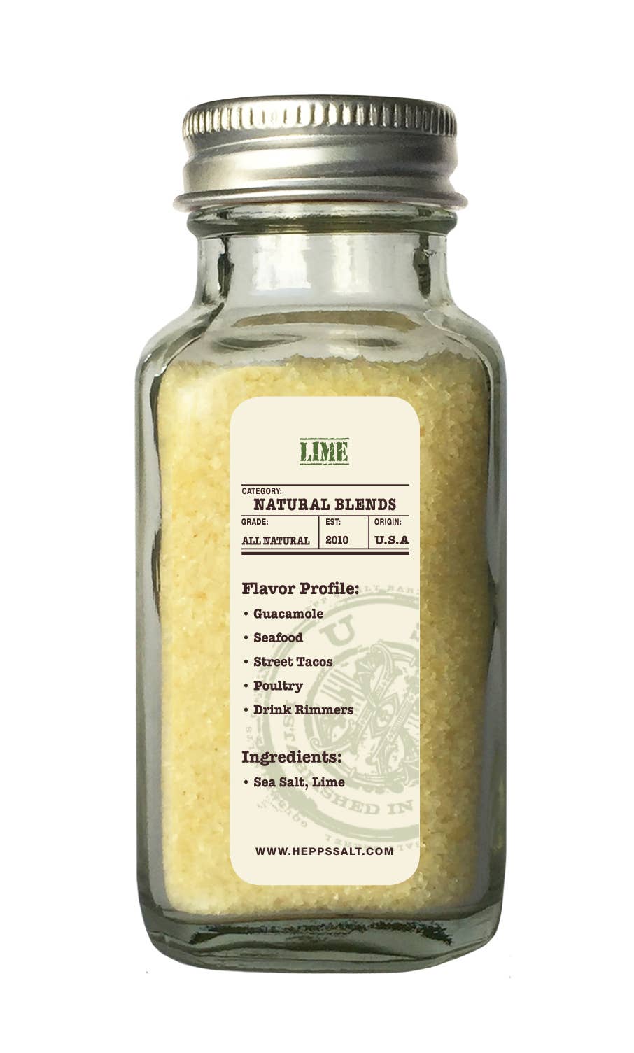 Lime Sea Salt: 2 oz Jar - 0
