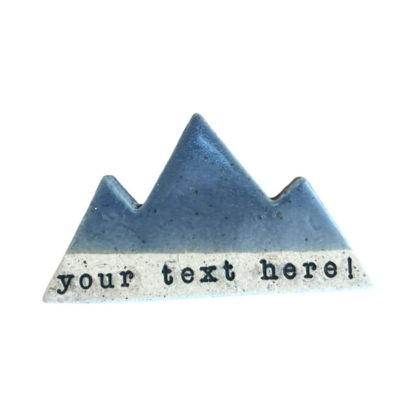 Mountain Bound Pottery - Customizable Mountain Magnet- MADE TO ORDER: Green