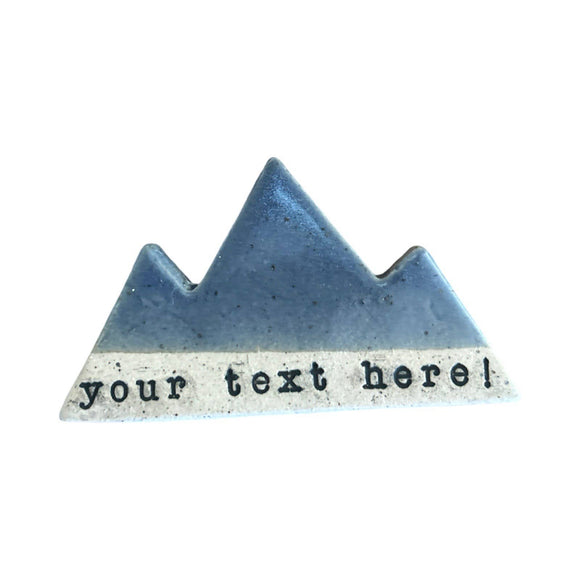 Mountain Bound Pottery - Customizable Mountain Magnet- MADE TO ORDER: Yellow