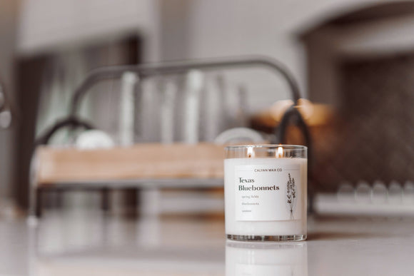 Calyan Wax Co. - Texas Bluebonnet - Clear Glass Tumbler Soy Candle