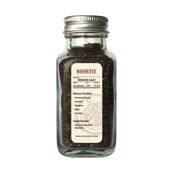 Mesquite Smoked Sea Salt: 2 oz Jar