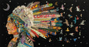 Dolan Geiman - Native American Art Print | FORGET ME NOT (MIDNIGHT): Unframed / 14.5 x 26-1