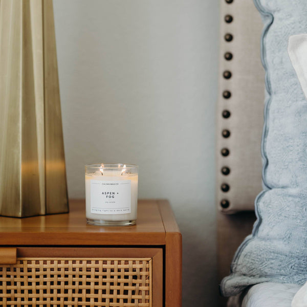 Aspen + Fog Glass Tumbler Soy Candle