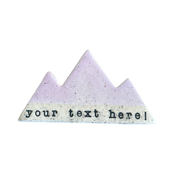 Mountain Bound Pottery - Customizable Mountain Magnet- MADE TO ORDER: Green