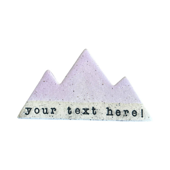 Mountain Bound Pottery - Customizable Mountain Magnet- MADE TO ORDER: Yellow