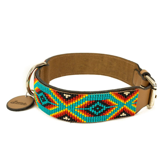 Sambboho - Bahamas Sambboho Dog Collar (with Center D-ring): 12-14"