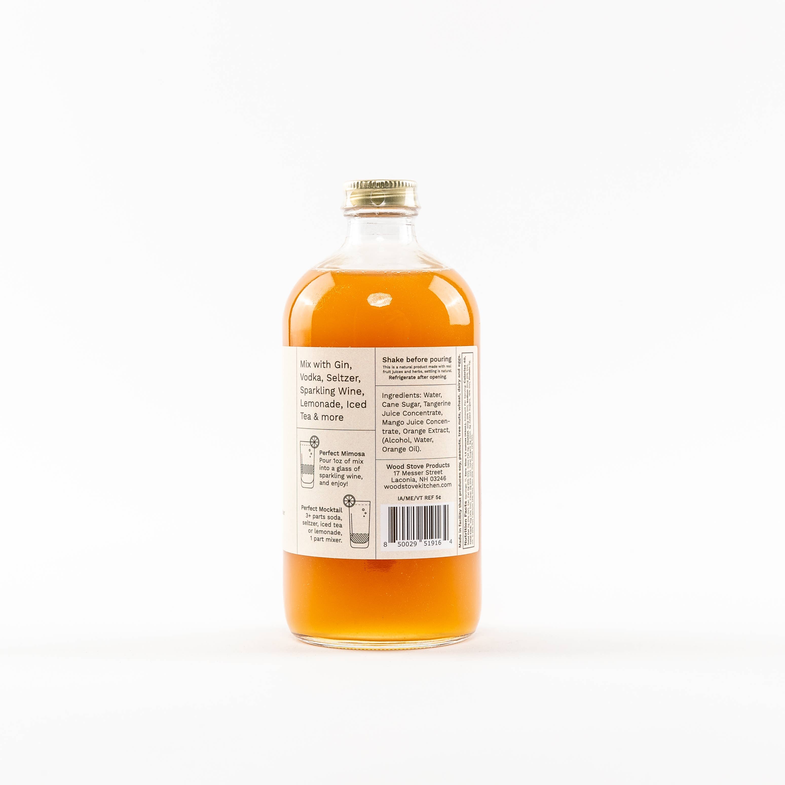 Wood Stove Kitchen - Mimosa Mixer w/ Tangerine & Mango for Cocktails and Mocktails, 16 fl oz - 0