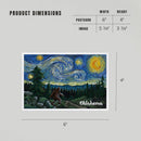 Lantern Press - PREMIUM POSTCARDS Oklahoma, Starry Night, Bigfoot-5