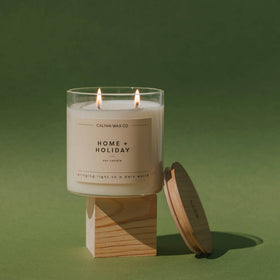 Calyan Wax Co. - Home + Holiday - Clear Glass Tumbler Soy Candle - 0