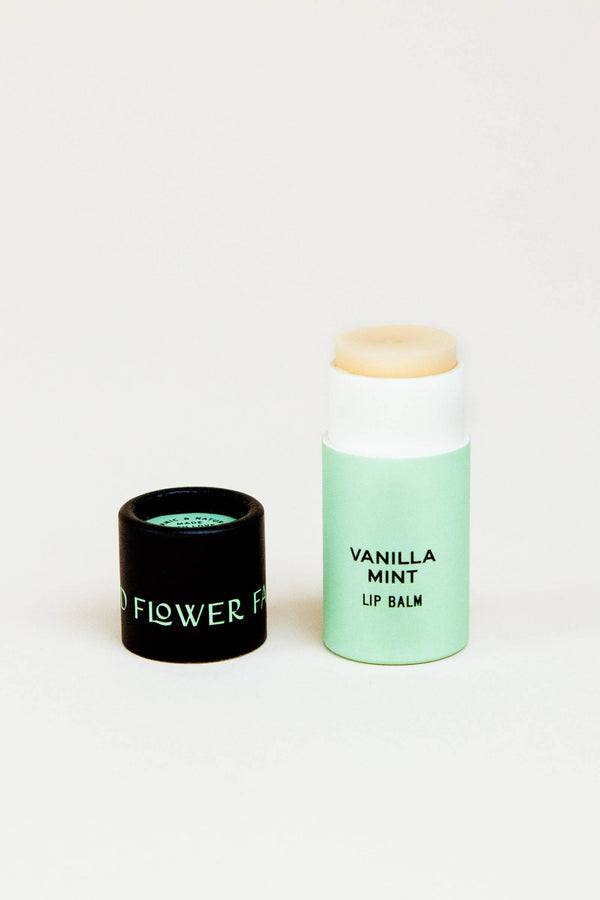 Good Flower Farm - Vanilla Mint Organic Lip Balm / 0.3 oz Biodegradable Tube