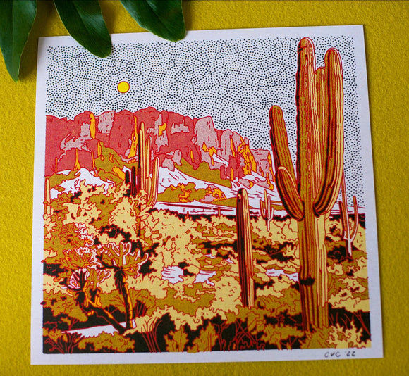 Caroline Clark - Desert Mountain #35 12"x12" Print
