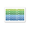 Rock Scissor Paper - Personalized City Ceramic Magnet - Supergraphics Repeat: Cool (02)-1