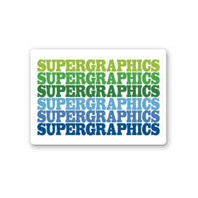 Rock Scissor Paper - Personalized City Ceramic Magnet - Supergraphics Repeat: Cool (02)