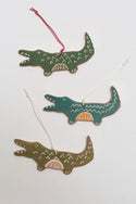 Melville Ceramics - Gator Ornament  : Green