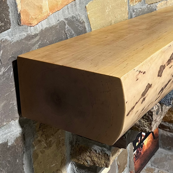 Live Edge Birch Fireplace Mantel LEM-863