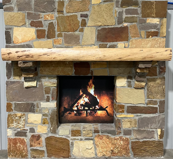 Live Edge Birch Fireplace Mantel LEM-863