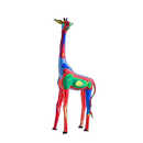Recycled flip flop made into a colorful giraffe sculpture that is great for kids.