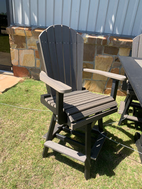 Outdoor Counter Height Swivel Barstools with Arms