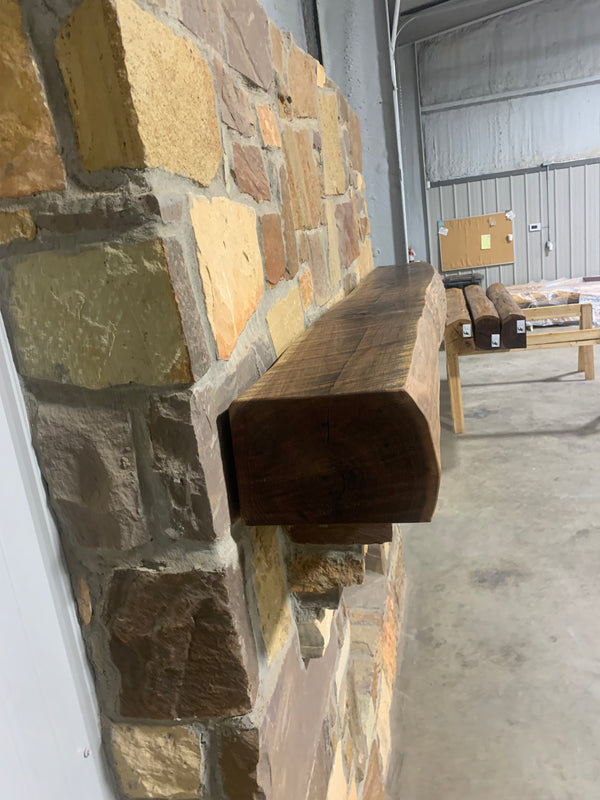 Live Edge Walnut Fireplace Mantel