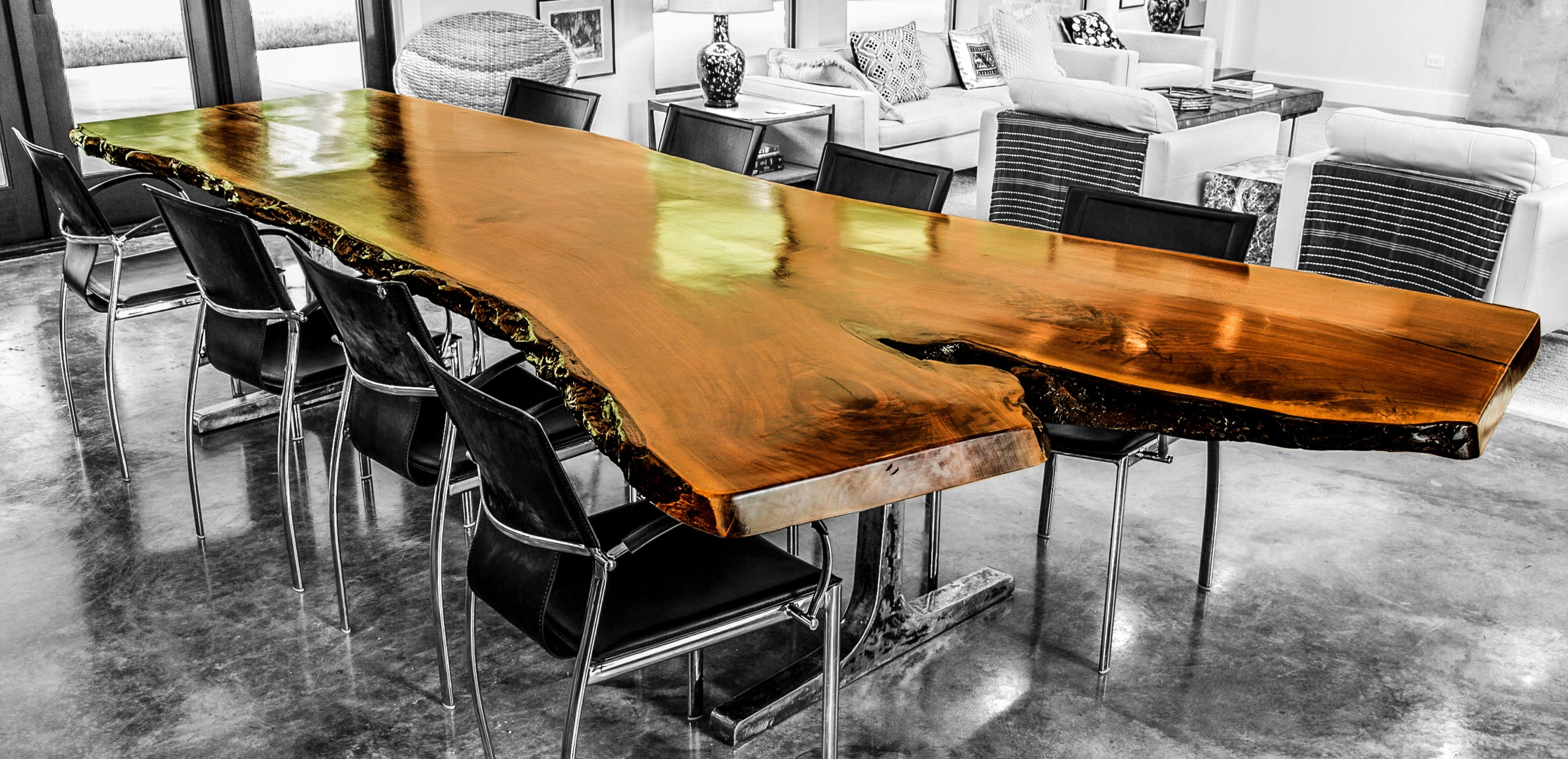 live edge wood table