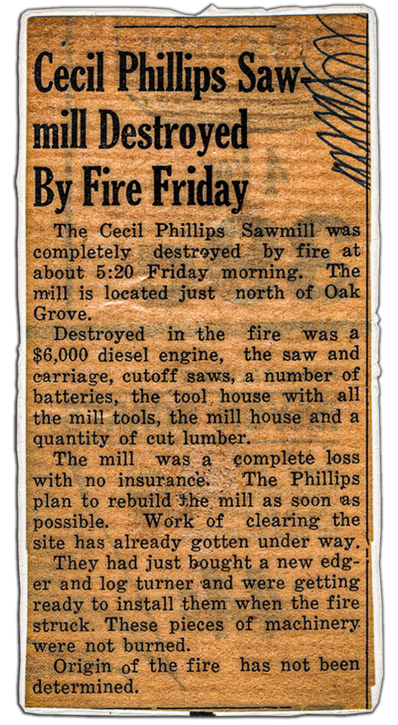 Newspaper mill burning