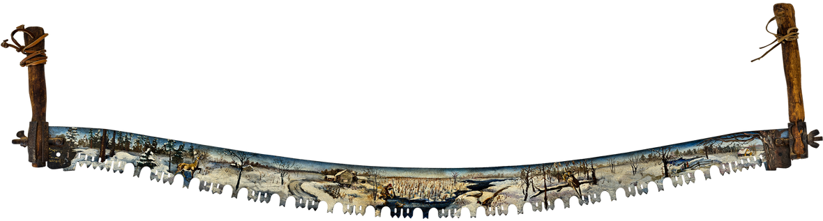 Painted old sawblade