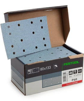 Festool 497118 Granat, 60 Grit for RTS 400 / LS 130 Sanders, 50 Pack - 0