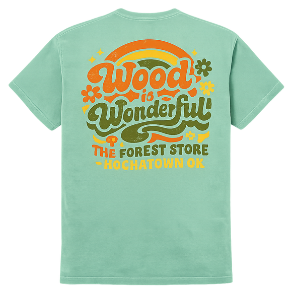 Wood is Wonderful River Tee - Chalky Mint