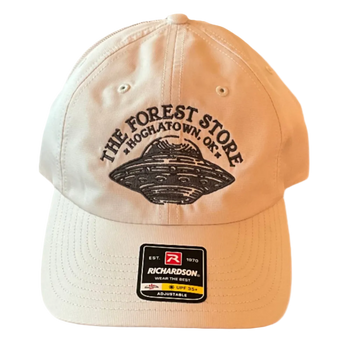 The Forest Store Hochatown Oklahoma hat with a ufo design