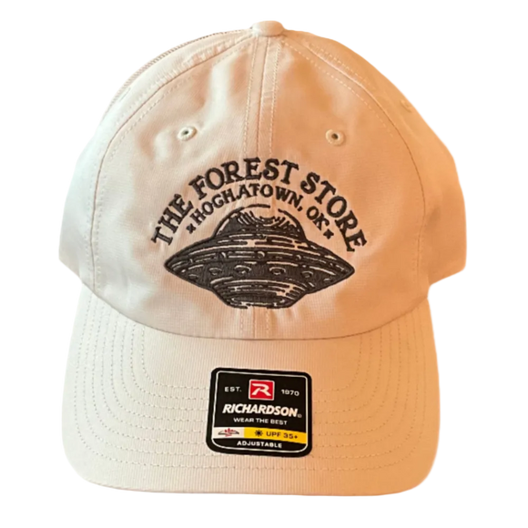 The Forest Store Hochatown Oklahoma hat with a ufo design