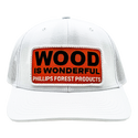 Wood Is Wonderful White Richardson Trucker Hat