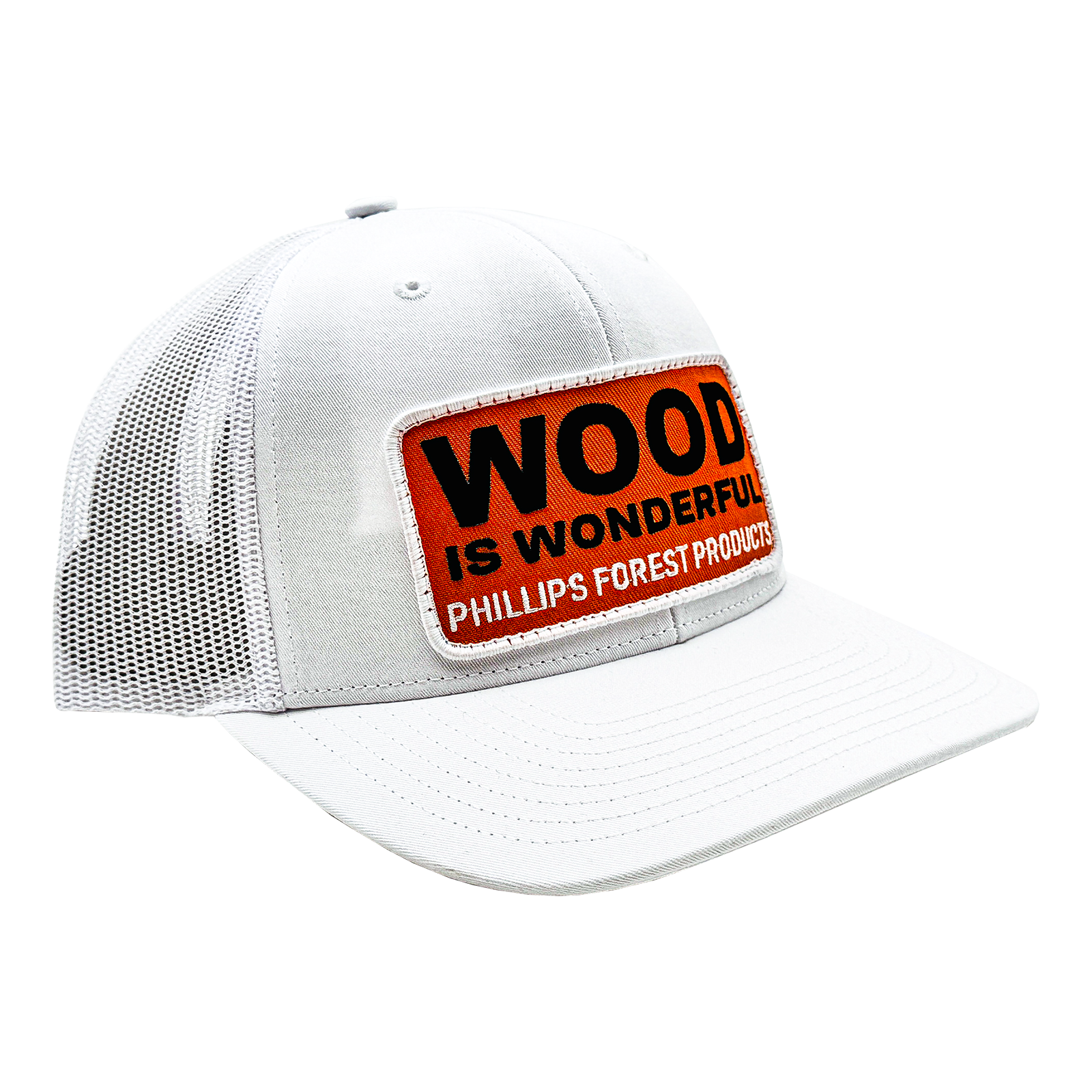 Wood Is Wonderful White Richardson Trucker Hat