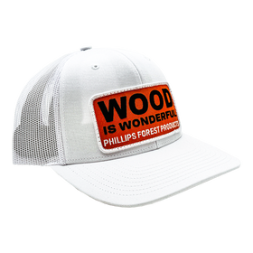 Wood Is Wonderful White Richardson Trucker Hat