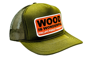 Wood Is Wonderful Olive Green Otto Trucker Hat