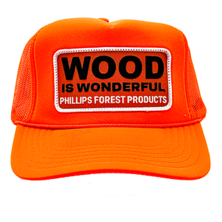 Wood Is Wonderful Neon Orange Otto Trucker Hat