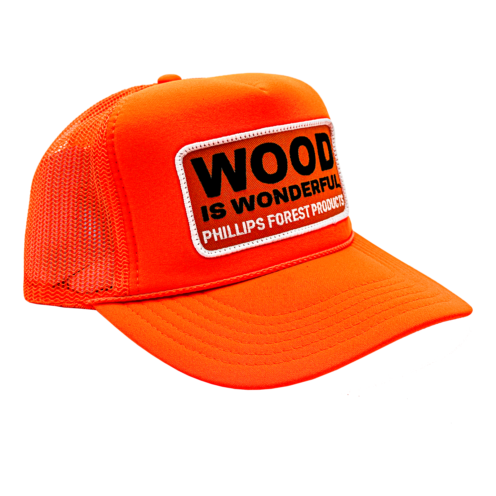 Wood Is Wonderful Neon Orange Otto Trucker Hat