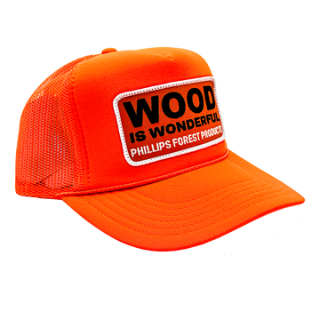 Wood Is Wonderful Neon Orange Otto Trucker Hat