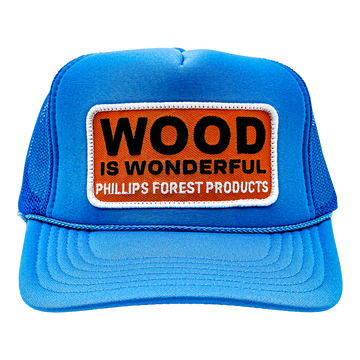 Wood Is Wonderful Baby Blue Otto Trucker Patch Hat - 0