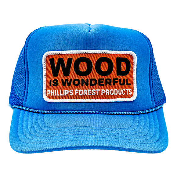 Wood Is Wonderful Baby Blue Otto Trucker Patch Hat